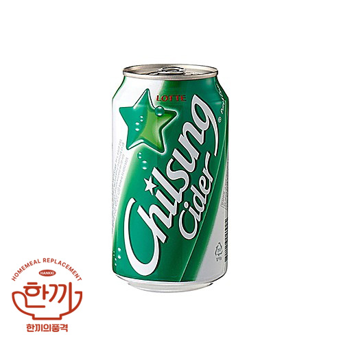 칠성사이다(뚱)355ml캔(무바코드)