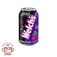 웰치스(제로)포도(뚱)355ml캔(농심)