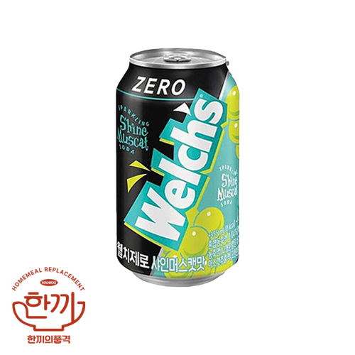 웰치스(제로)샤인머스캣(뚱)355ml캔(농심)