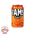 탐스쥬시오렌지(뚱)355ml캔(롯데칠성)